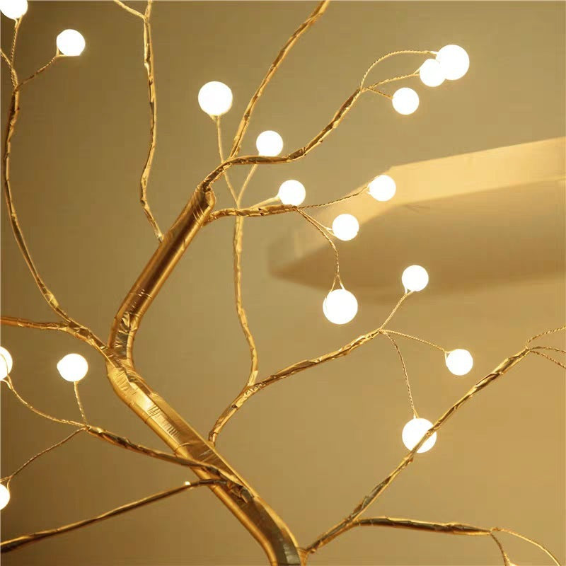 Led Copper Wire Bedroom Light