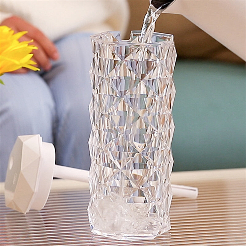 Crystal Air Humidifier Color Night Light Touch Lamp